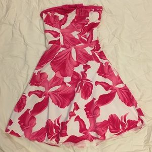 Vintage Y2K Strapless Floral Dress